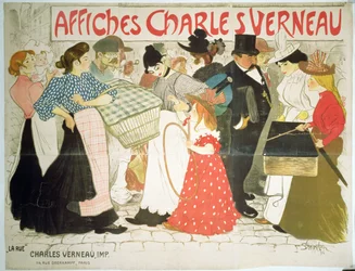 Gatan, affisch för tryckaren Charles Verneau, 1896